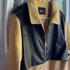 NovaMen long suede dress coat with zipper and pockets